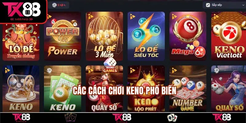 Quy định các cách chơi Keno trực tuyến
